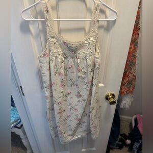 Lauren Ralph Lauren Cream and Pink Floral Night Gown